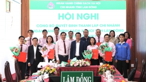 Công bố Quyết định thành lập Ngân hàng Chính sách Xã hội tỉnh Lâm Đồng và công tác cán bộ