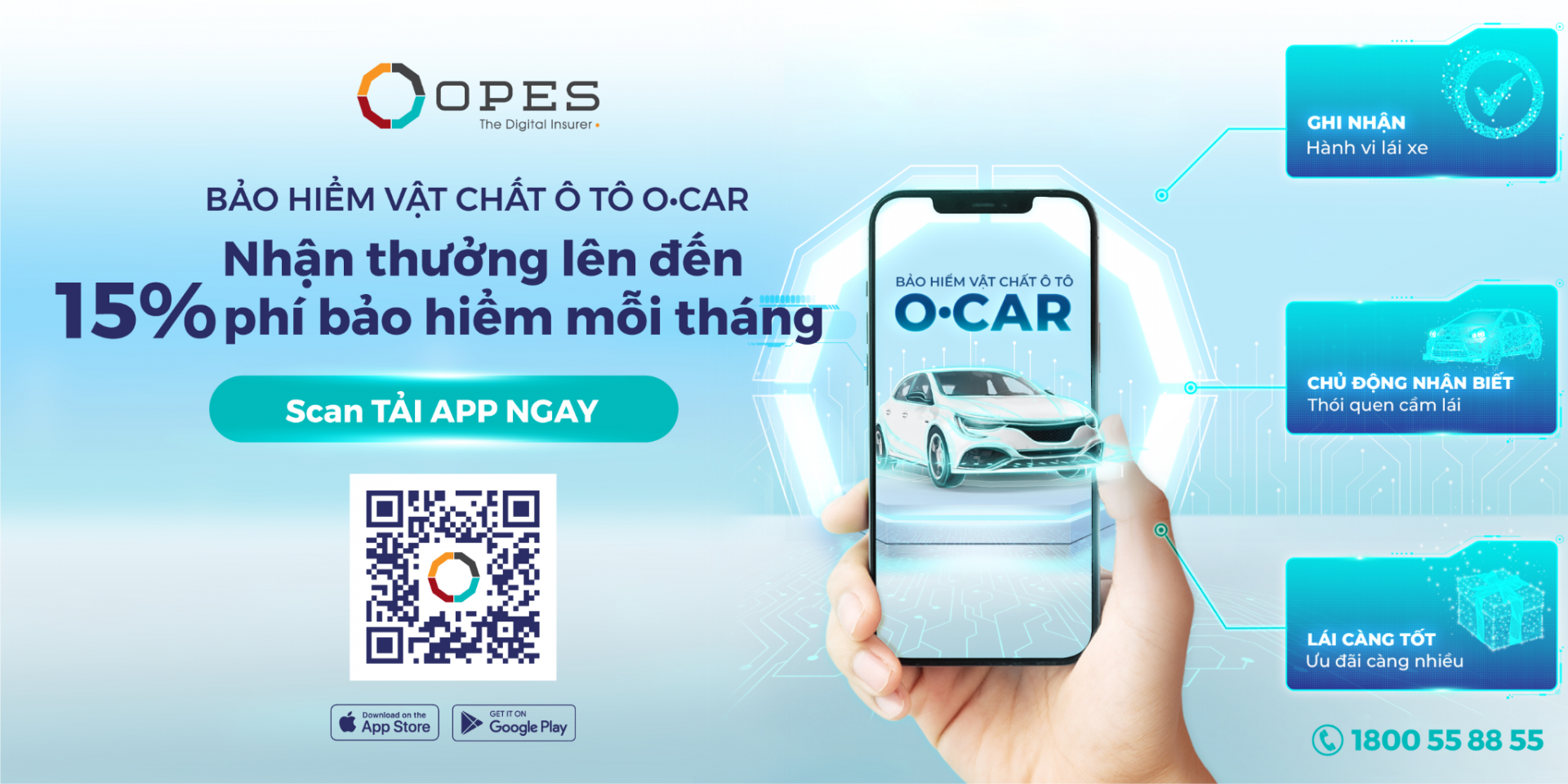 An tâm lái xe với các sản phẩm bảo hiểm từ OPES
