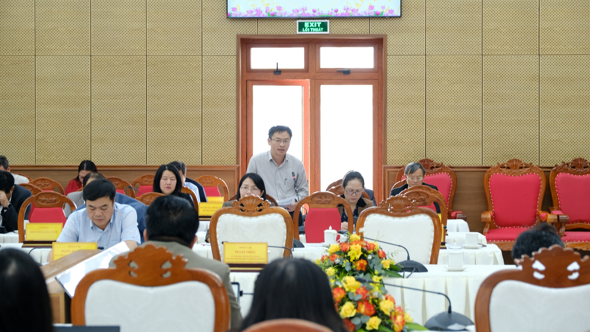 Chủ tịch UBND TP Đà Lạt Đặng Quang Tú phát biểu tại hội nghị