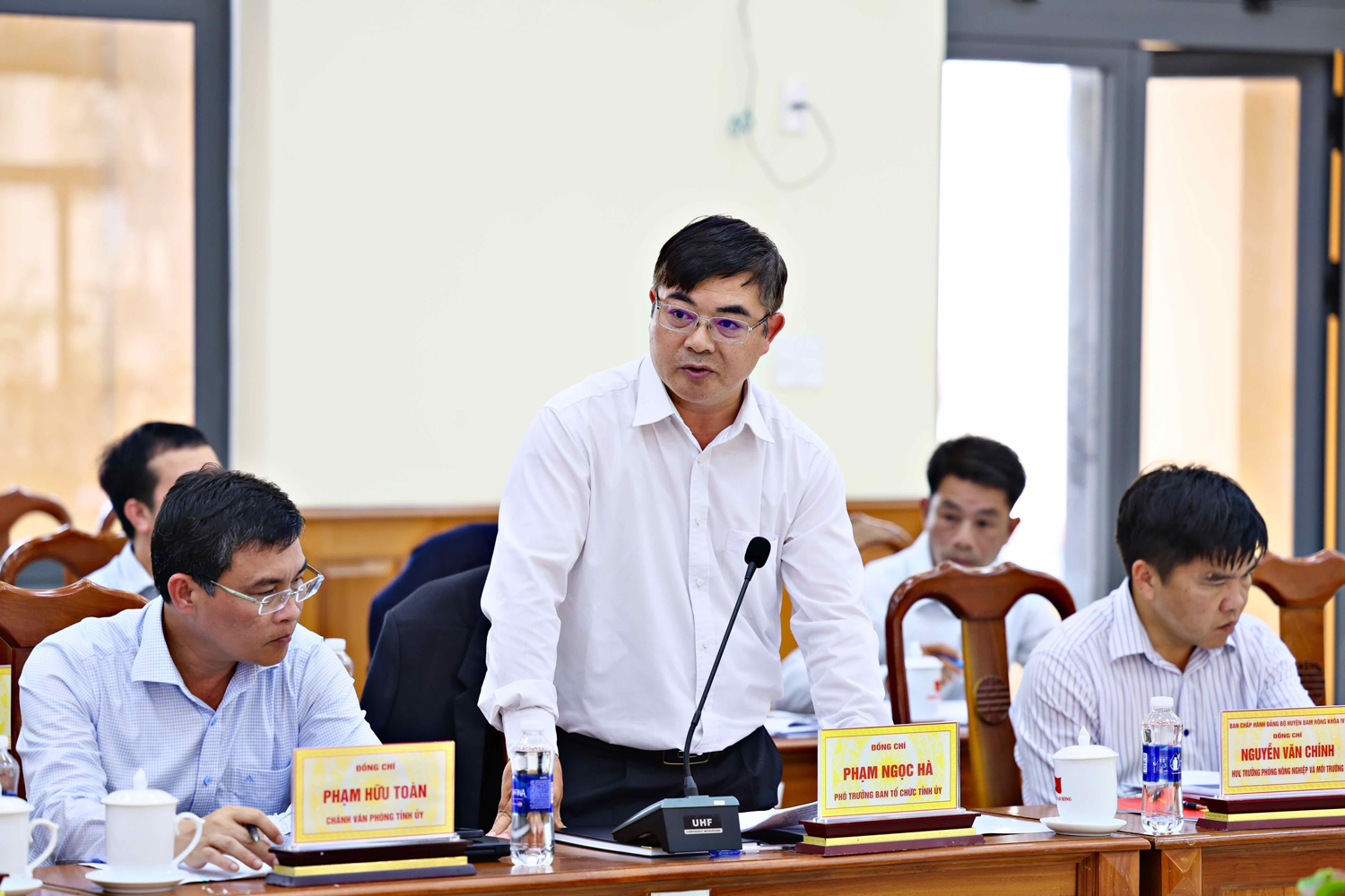 Phó trưởng Ban Tổ chức Tỉnh uỷ Phạm Ngọc Hà phát biểu
