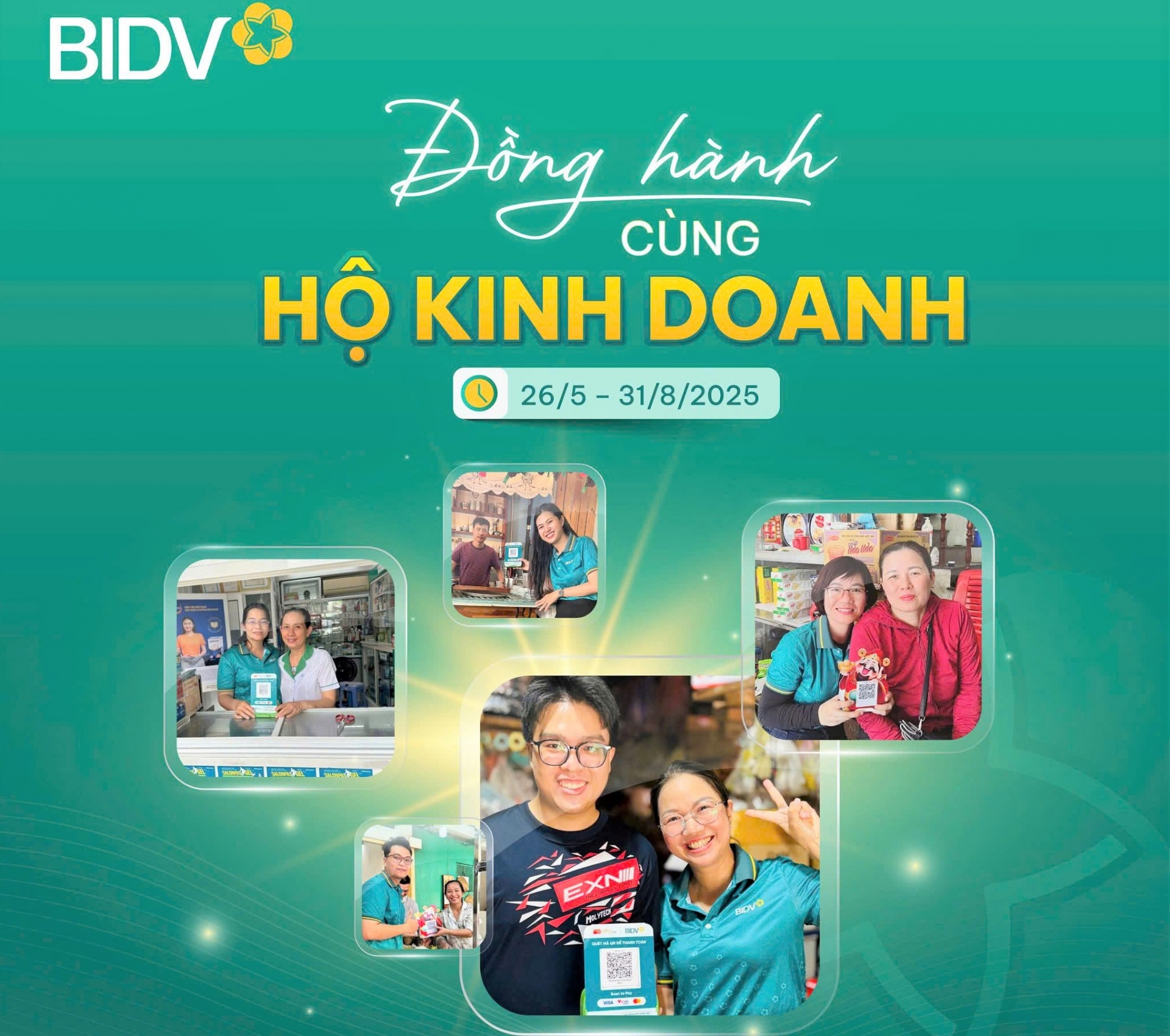 Ngân hàng BIDV đang mở chiến dịch đồng hành cùng hộ kinh doanh trong 