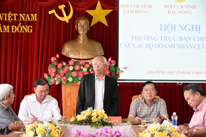 Bàn định hướng hoạt động Câu lạc bộ Doanh nhân Cựu chiến binh 3 tỉnh Lâm Đồng, Bình Thuận và Đắk Nông sau sáp nhập