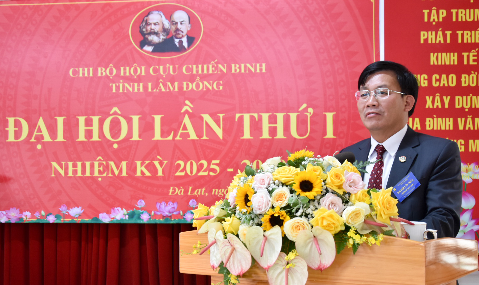 Đồng chí Hoàng Thanh Hải - Phó Bí thư Đảng ủy Các cơ quan Đảng tỉnh phát biểu chỉ đạo tại Đại hội 