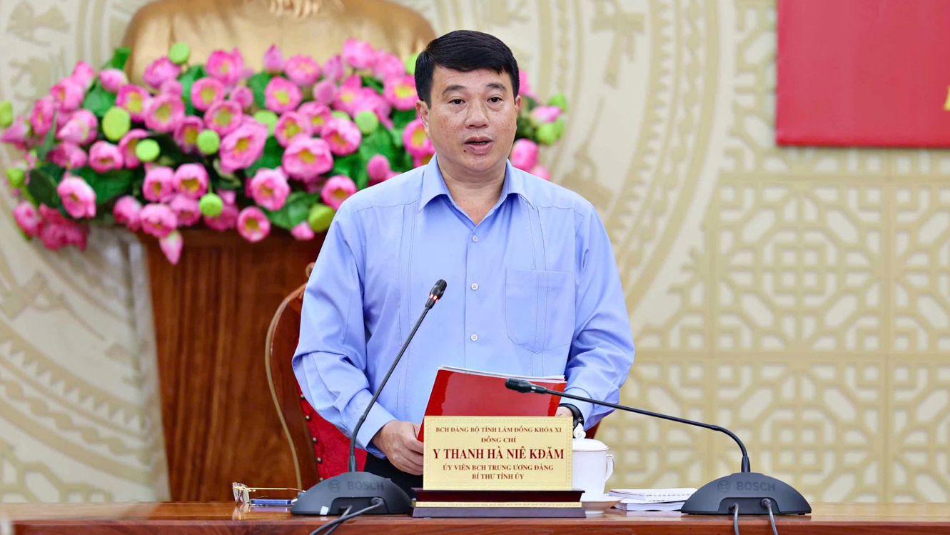 Bí thư Tỉnh ủy Lâm Đồng Y Thanh Hà Niê Kđăm: Quyết tâm cao trong hiện thực hóa chủ trương lớn về sắp xếp đơn vị hành chính