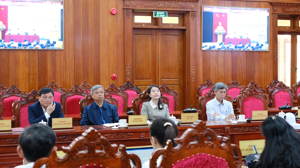 Đại biểu tham dự Hội nghị tại điểm cầu Lâm Đồng