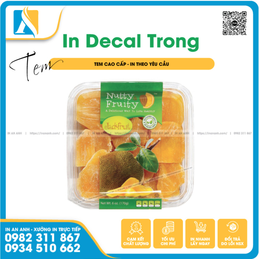 Ứng dụng sticker trong suốt trên bao bì thực phẩm