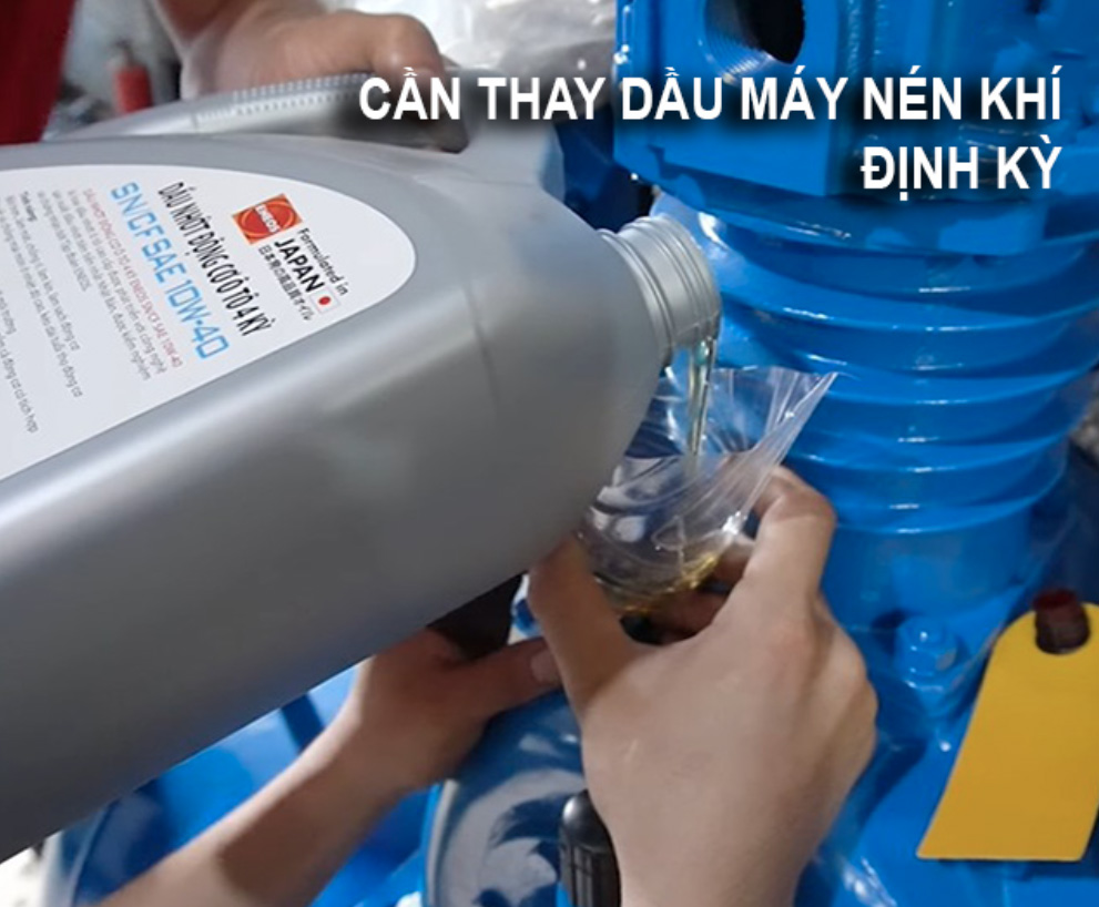 Thay dầu máy nén khí định kỳ
