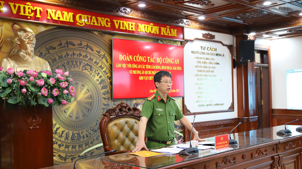 Bộ Công an khảo sát, đánh giá phương án bố trí Phân trại tạm giam, Kho vật chứng khu vực tỉnh Lâm Đồng sau sáp nhập