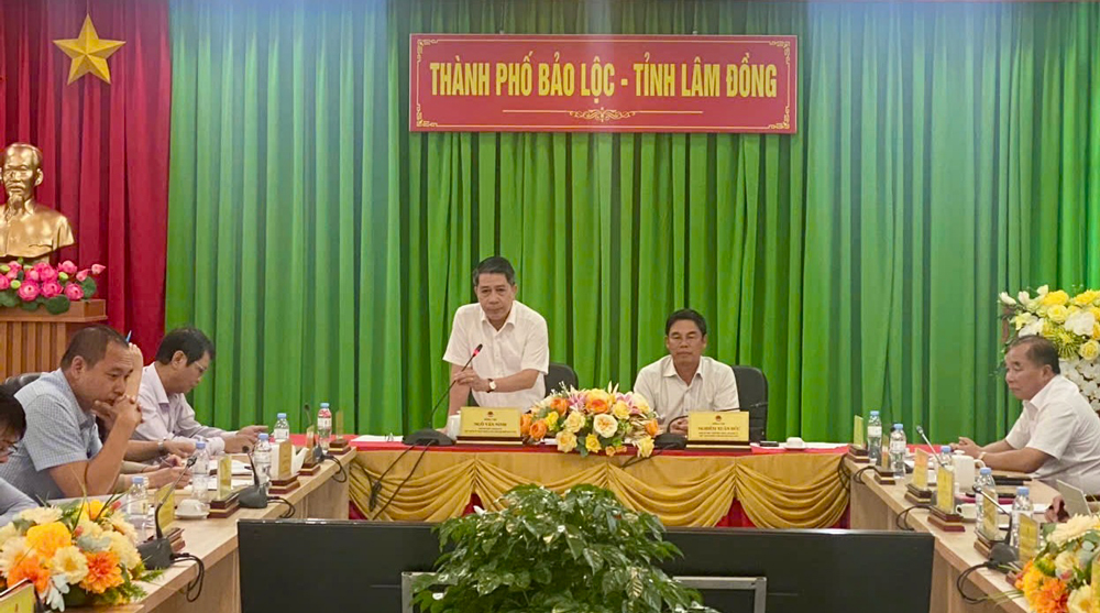 Lãnh đạo các địa phương báo cáo qua cầu truyền hình