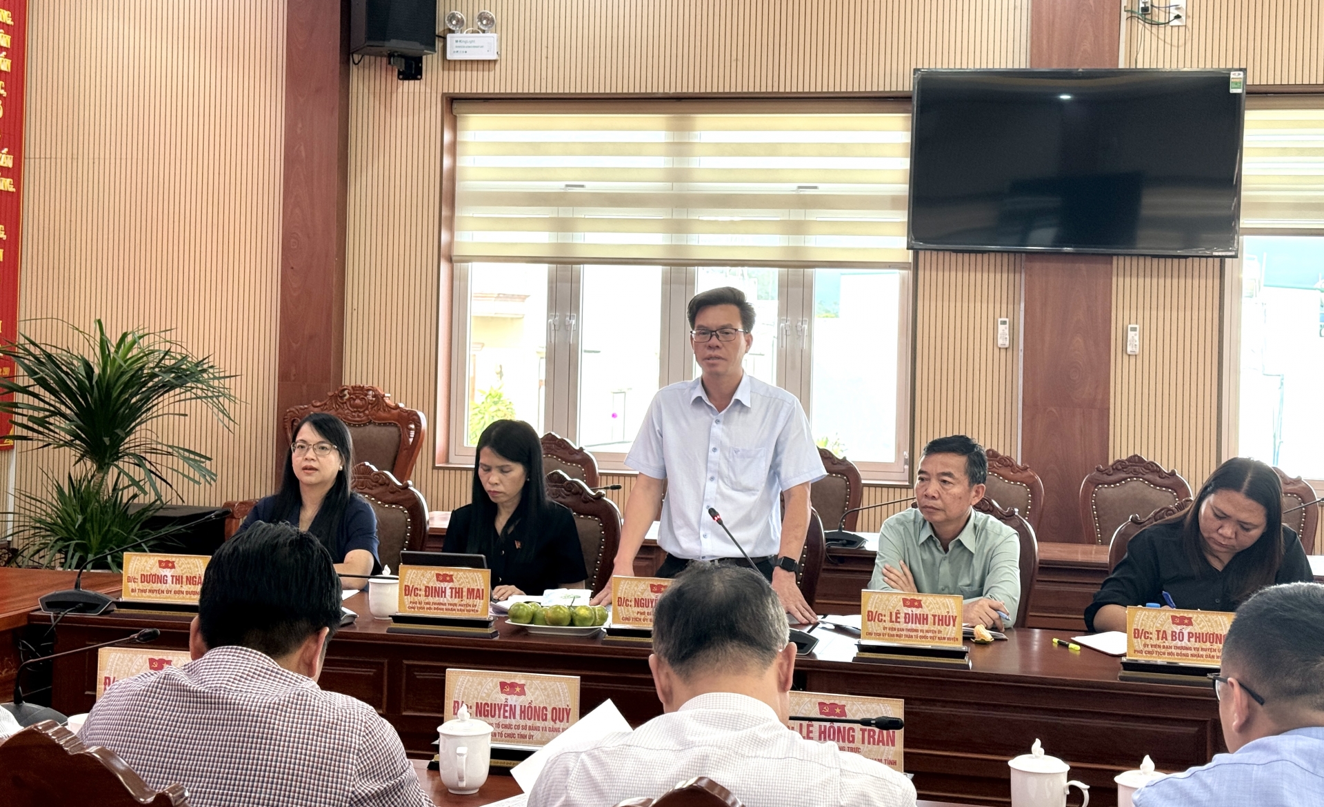 Chủ tịch UBND huyện Đơn Dương Nguyễn Văn Hữu phát biểu