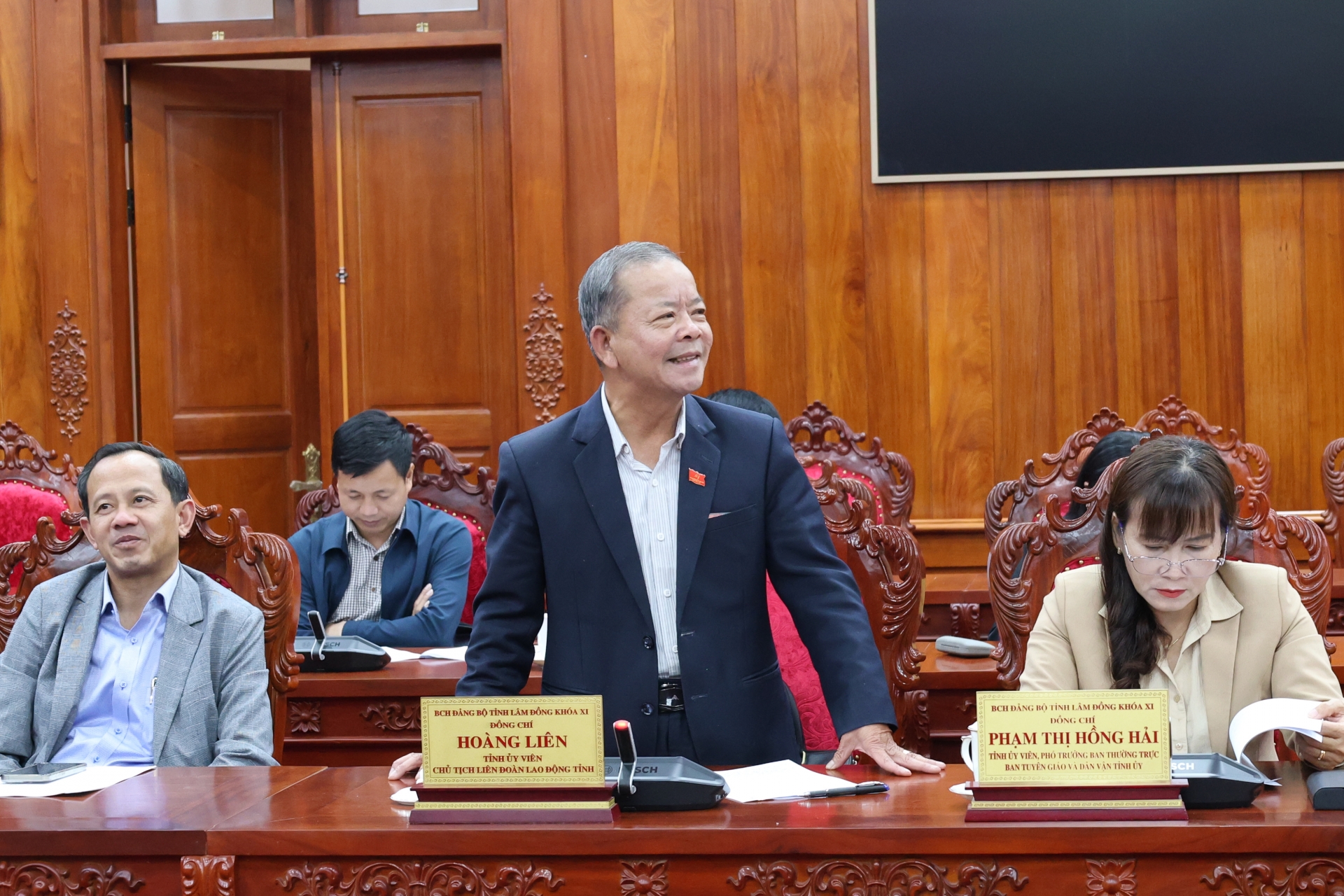 Hoàng Liên - Chủ tịch Liên đoàn Lao động tỉnh