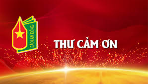 THƯ CẢM ƠN