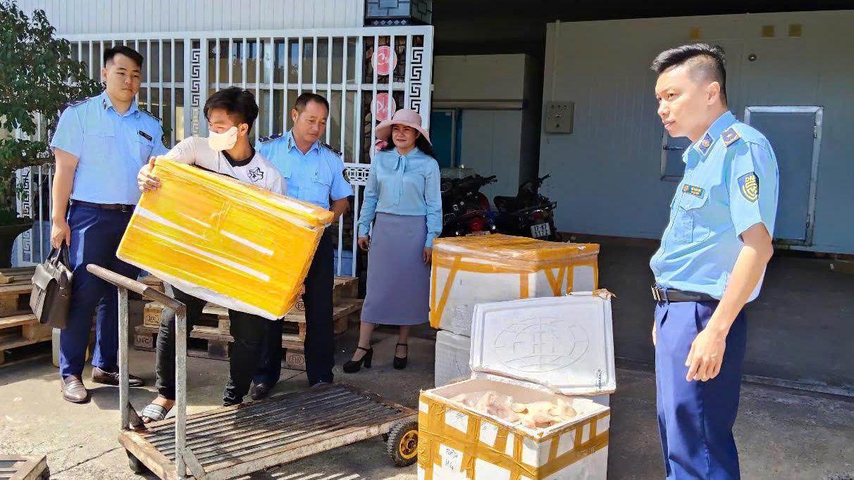 Đức Trọng: Tiêu hủy hơn 450 kg thực phẩm đông lạnh không rõ nguồn gốc, xuất xứ