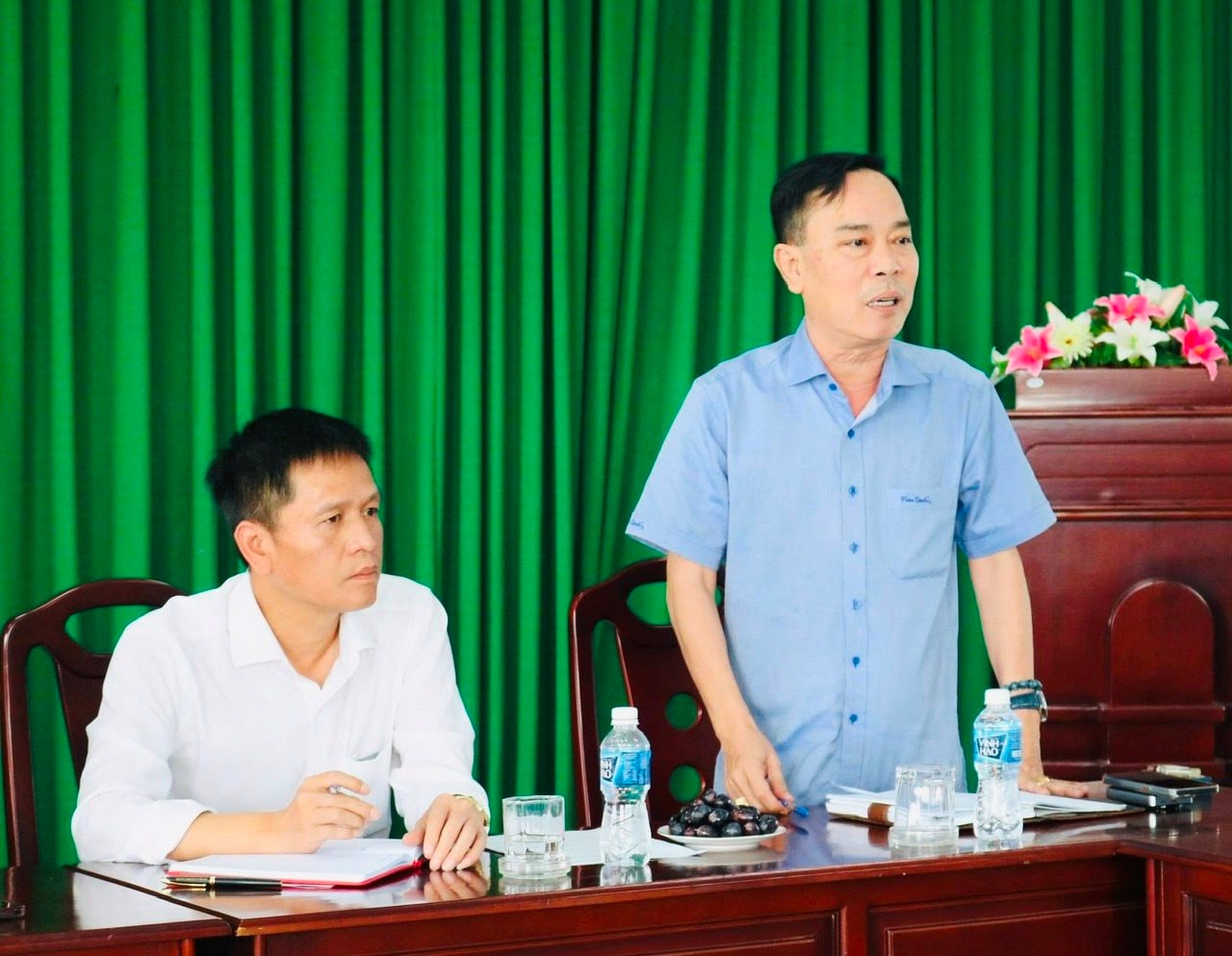 Ông Lê Huy Toàn - Tỉnh ủy viên - Tổng Biên tập Báo Bình Thuận phát biểu tại buổi làm việc