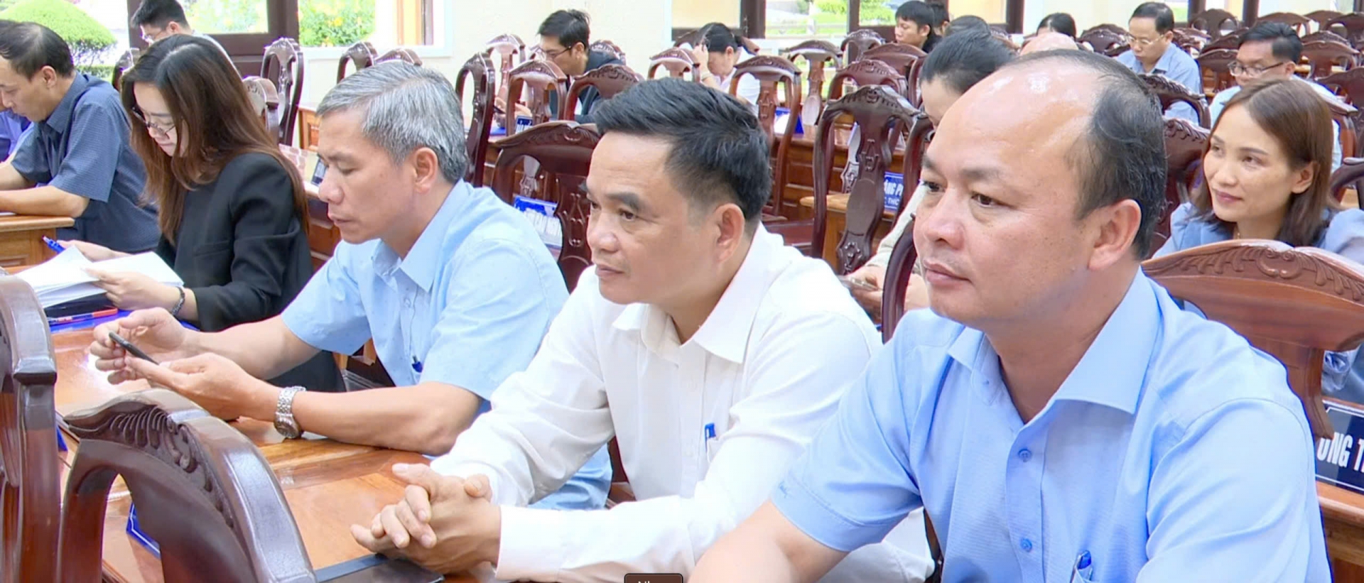 Các đồng chí HĐND huyện Lâm Hà khoá VII tham dự Kỳ họp