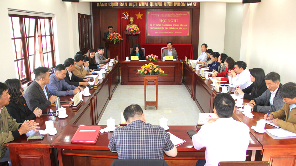 Khối thi đua các cơ quan Đảng tỉnh sơ kết 6 tháng đầu năm 2023