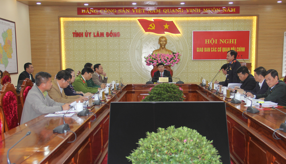 Giao ban các cơ quan Khối Nội chính tỉnh