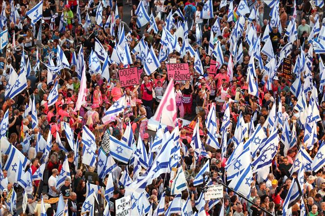 Biểu tình quy mô lớn tuần 27 liên tiếp tại Israel 