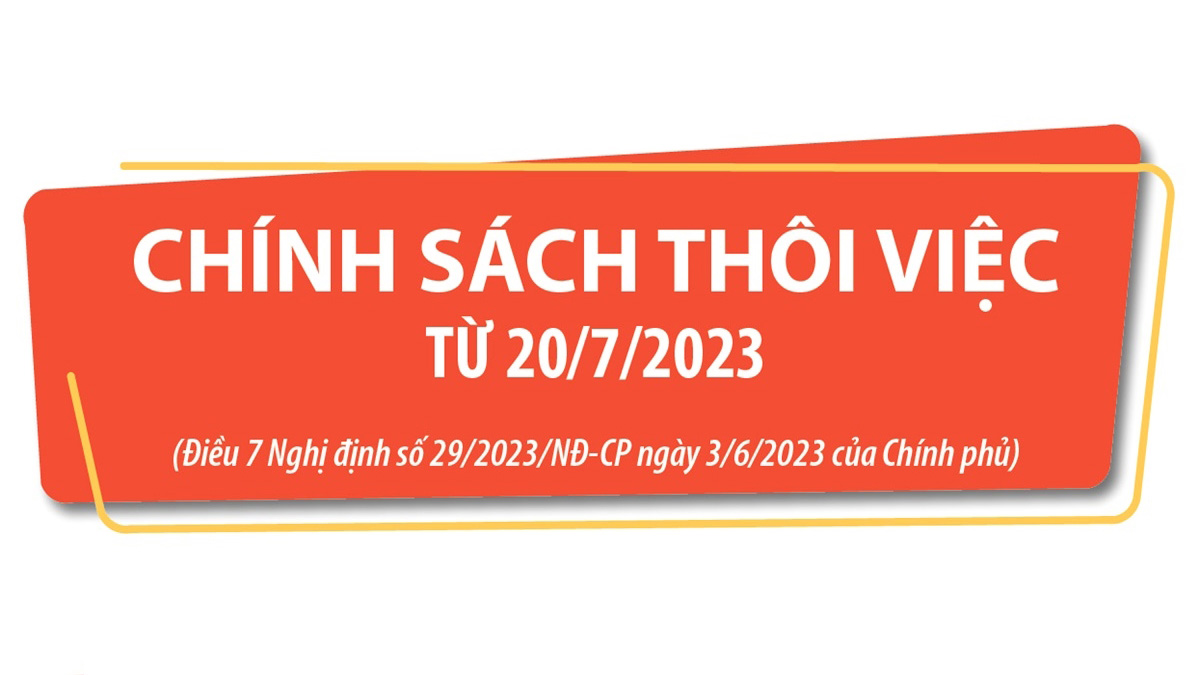 Chính sách thôi việc từ 20/7/2023