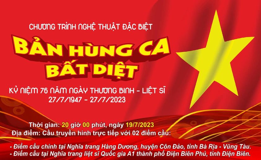 Cầu Truyền hình trực tiếp Chương trình nghệ thuật “Bản hùng ca bất diệt”