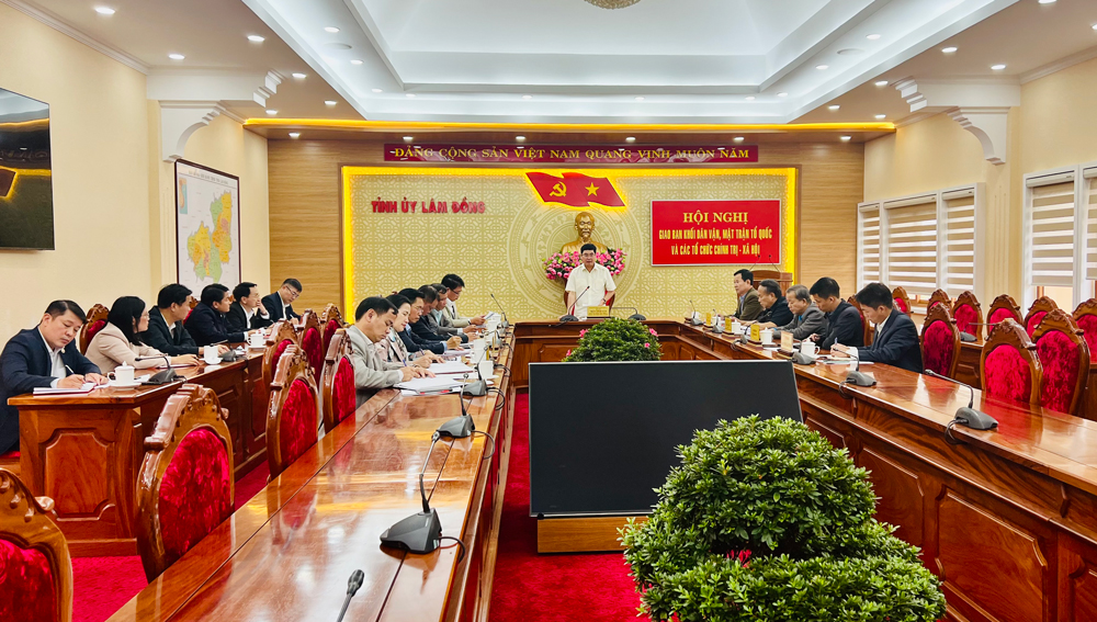 Giao ban khối Dân vận, Mặt trận và đoàn thể  chính trị - xã hội