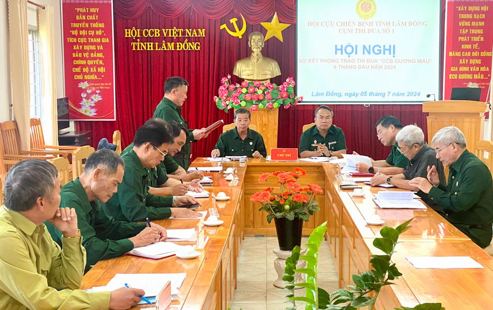 Cụm Thi đua số 1 Hội CCB tỉnh: Đạt nhiều kết quả trong phong trào thi đua gương mẫu 6 tháng đầu năm