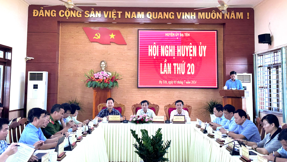 Hội nghị Ban Chấp hành Đảng hộ huyện Đạ Tẻh lần thứ 20