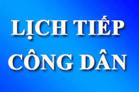 Lịch tiếp công dân định kỳ tháng 9 năm 2023