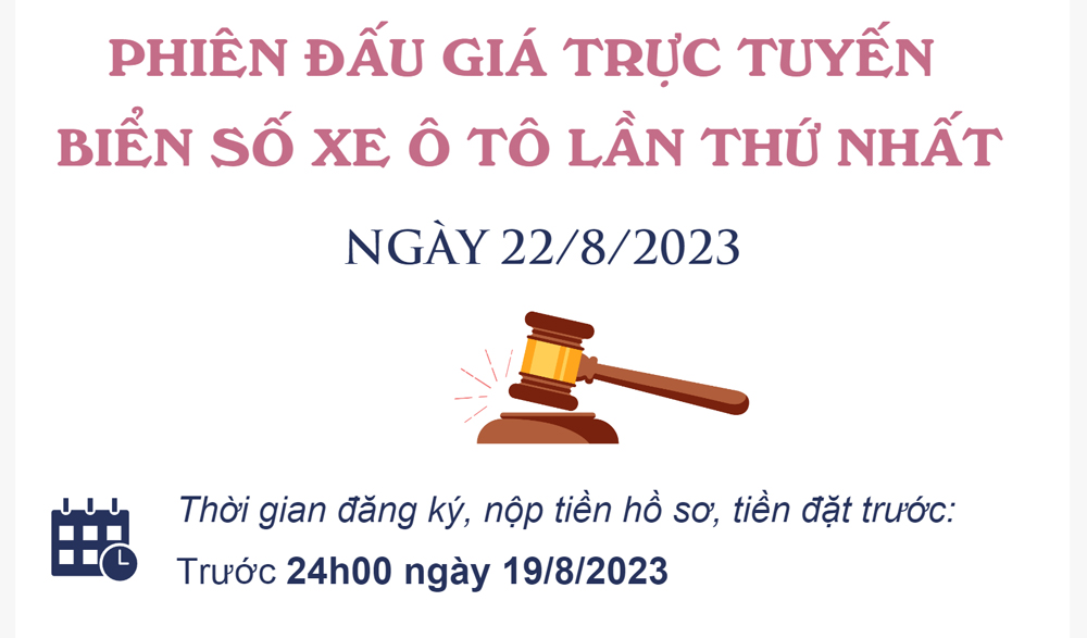 Hôm nay, lần đầu tiên đấu giá trực tuyến biển số xe ôtô