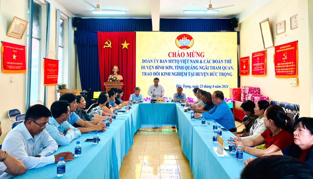 Đoàn công tác huyện Bình Sơn, Quảng Ngãi trao đổi kinh nghiệm tại huyện Đức Trọng