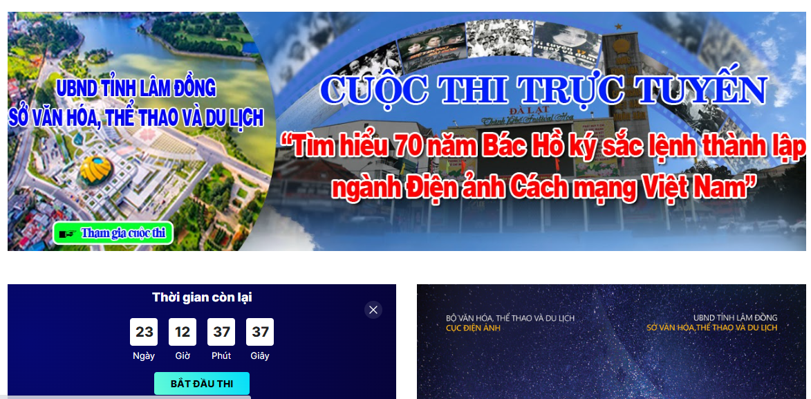 Phát động Cuộc thi trực tuyến 70 năm Điện ảnh Cách mạng Việt Nam
