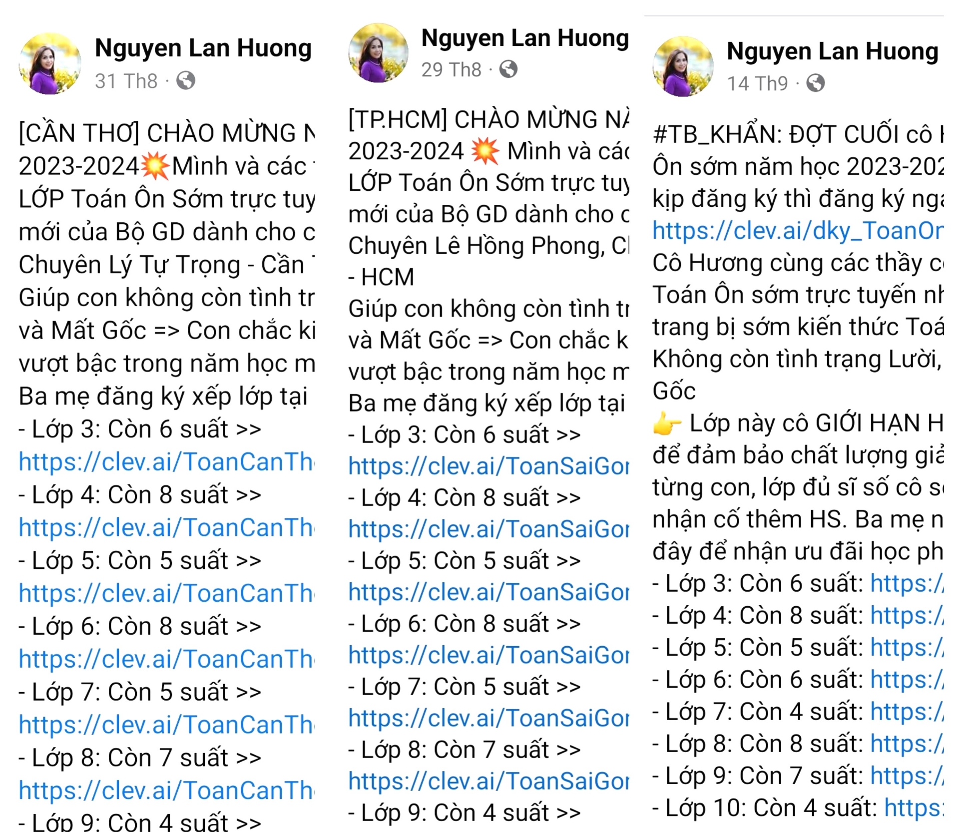 Giả mạo giáo viên Trường chuyên ở Bảo Lộc để mời học toán online