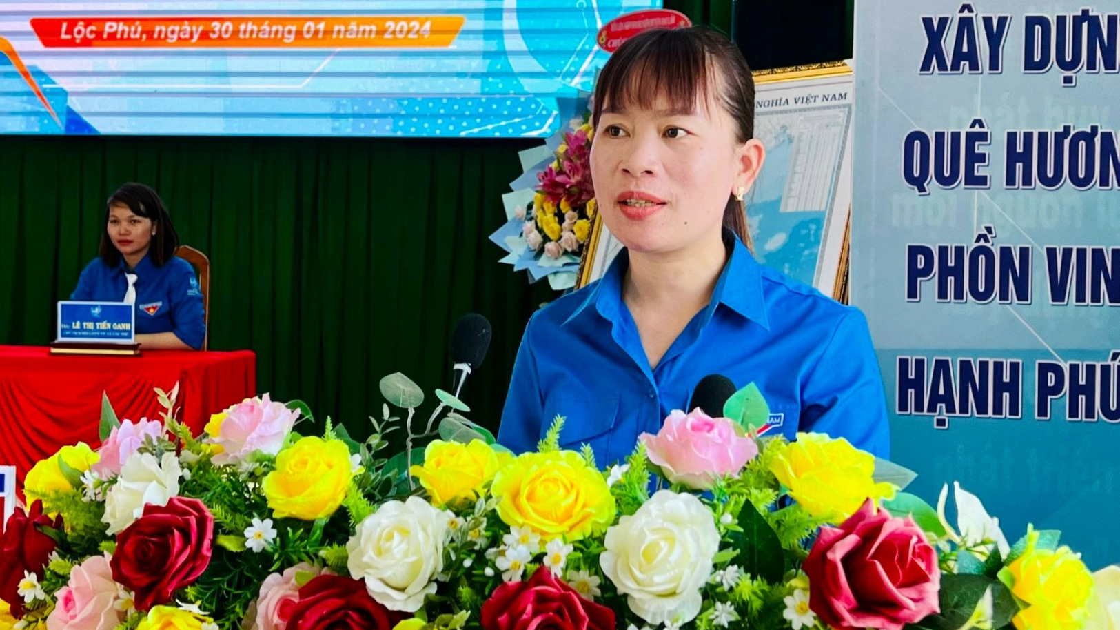 BÍ THƯ HUYỆN ÐOÀN BẢO LÂM HOÀNG THỊ MỸ HẰNG : Tuổi trẻ Bảo Lâm nhận thức rất rõ trách nhiệm của mình với Đảng