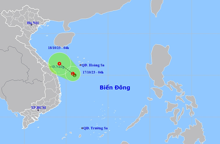Thời tiết ngày 17/10: Vùng áp thấp mạnh lên thành áp thấp nhiệt đới