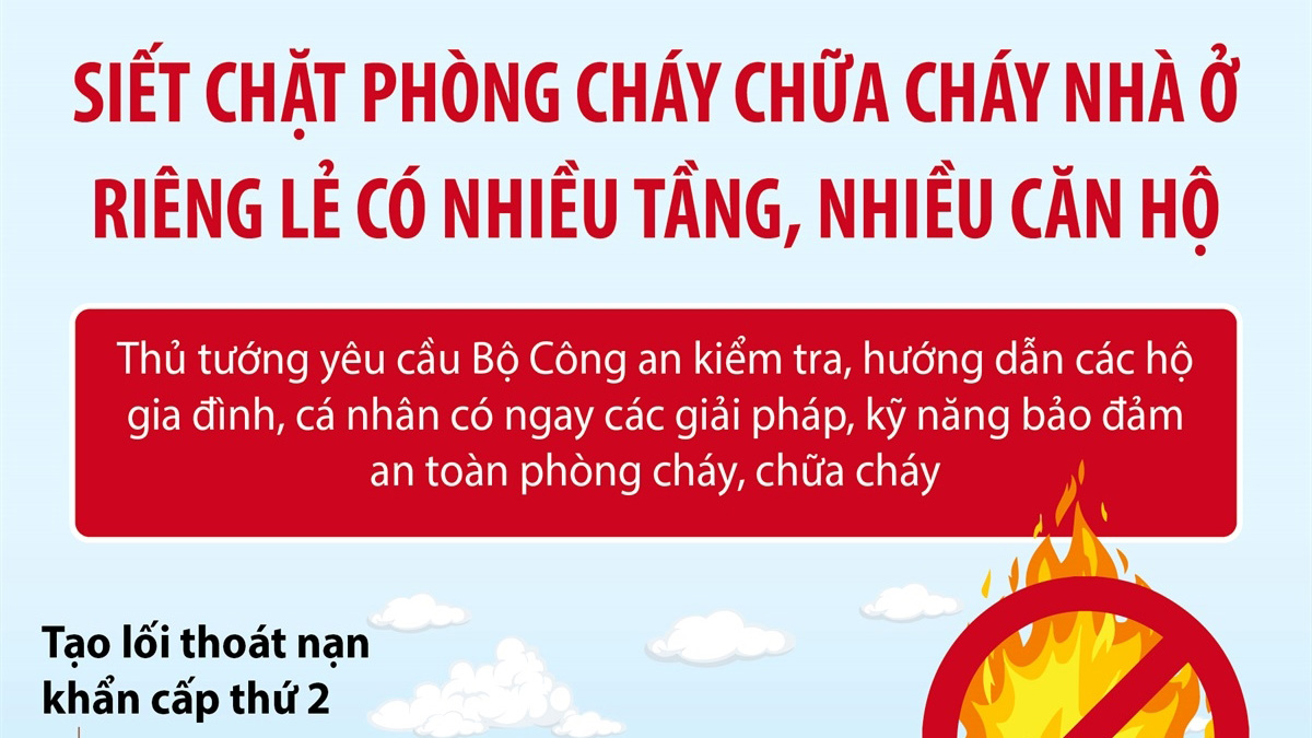 Siết chặt phòng cháy chữa cháy nhà ở riêng lẻ có nhiều tầng, nhiều căn hộ