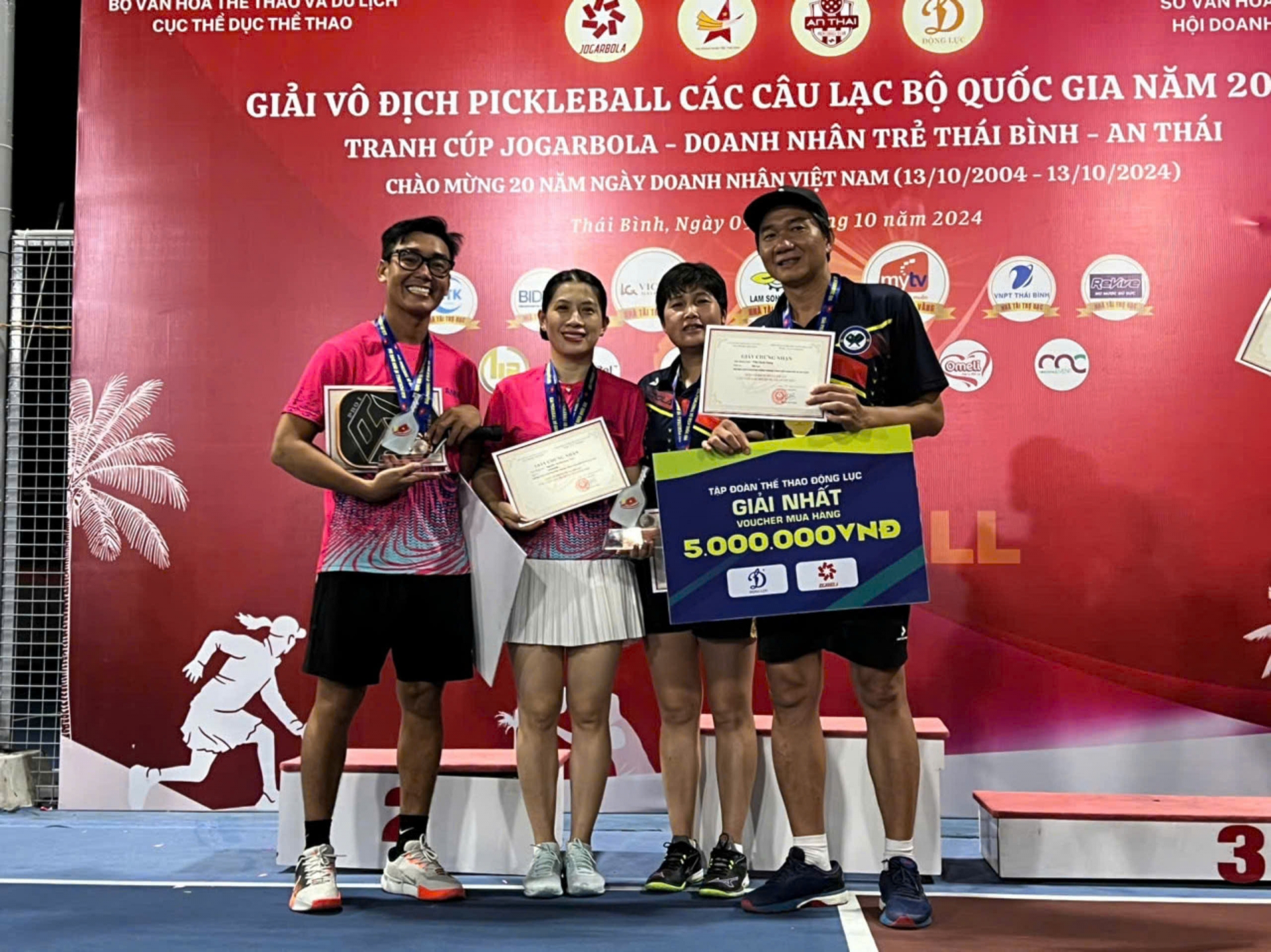 Đại học Đà Lạt giành Huy chương Vàng tại Giải Vô địch Pickleball các câu lạc bộ quốc gia 2024   