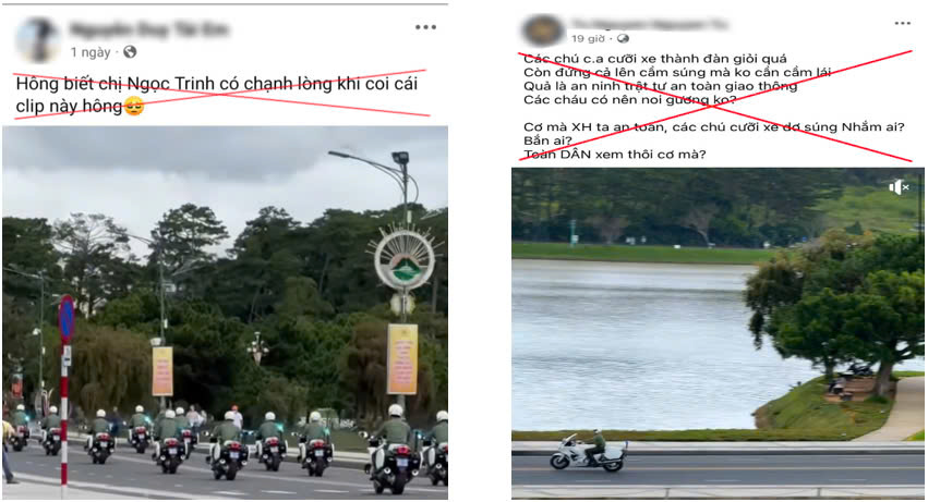 Thông tin “Đoàn xe mô tô của Công an biểu diễn lạng lách, đánh võng, coi thường quy định pháp luật” tại TP Đà Lạt là xuyên tạc, sai sự thật