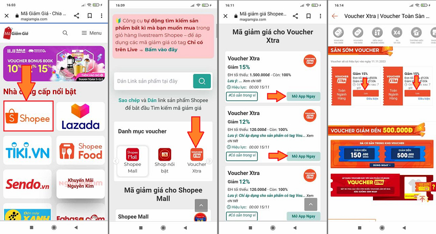 Bí kíp săn Voucher Xtra Shopee 500K nhờ Magiamgia.com