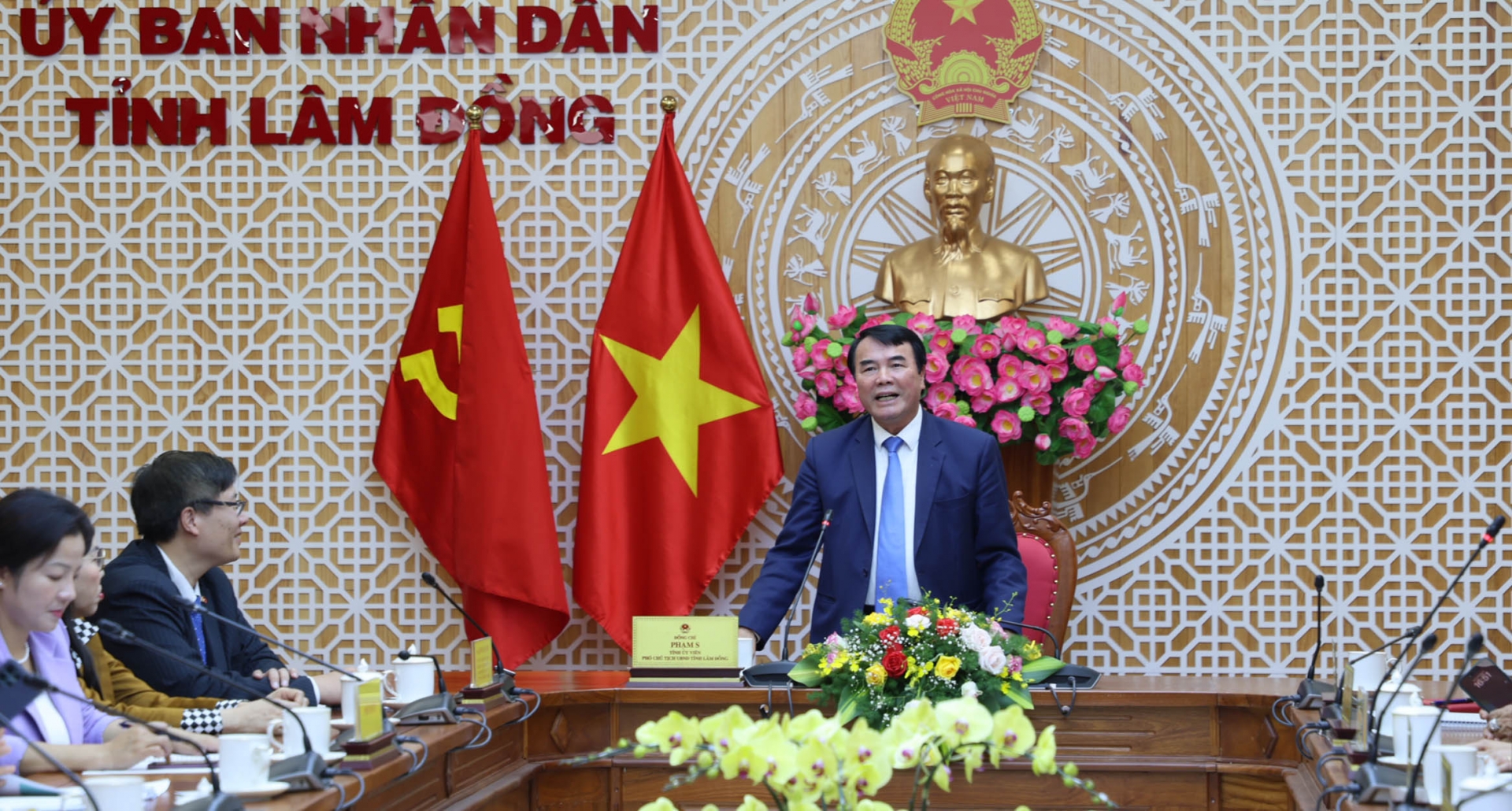Phó Chủ tịch UBND tỉnh Phạm S tiếp và làm việc với đoàn công tác Hàn Quốc