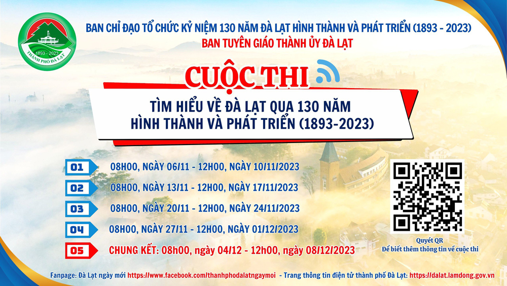 Phát động Cuộc thi trực tuyến Tìm hiểu về Đà Lạt qua 130 năm hình thành và phát triển