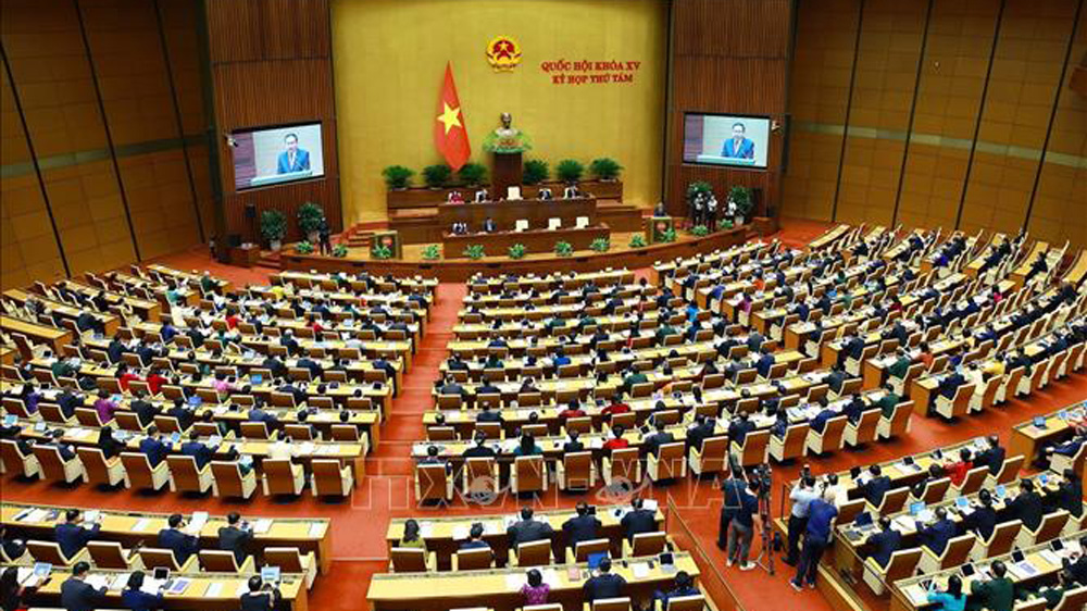 Quốc hội thảo luận tại hội trường về dự án Luật Nhà giáo