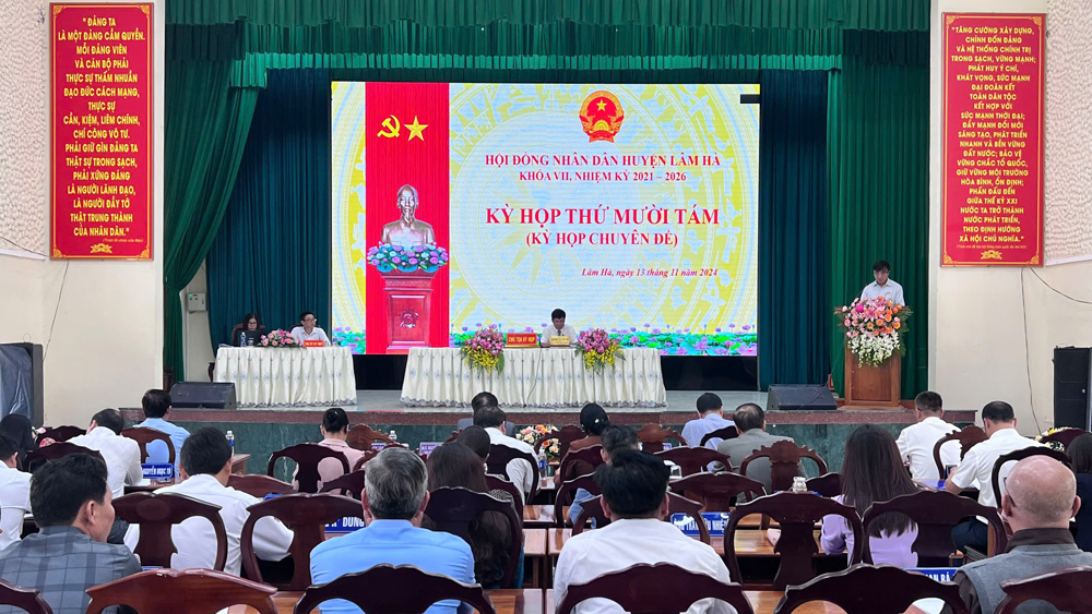 HĐND huyện Lâm Hà họp chuyên đề thông qua các nghị quyết về đầu tư công