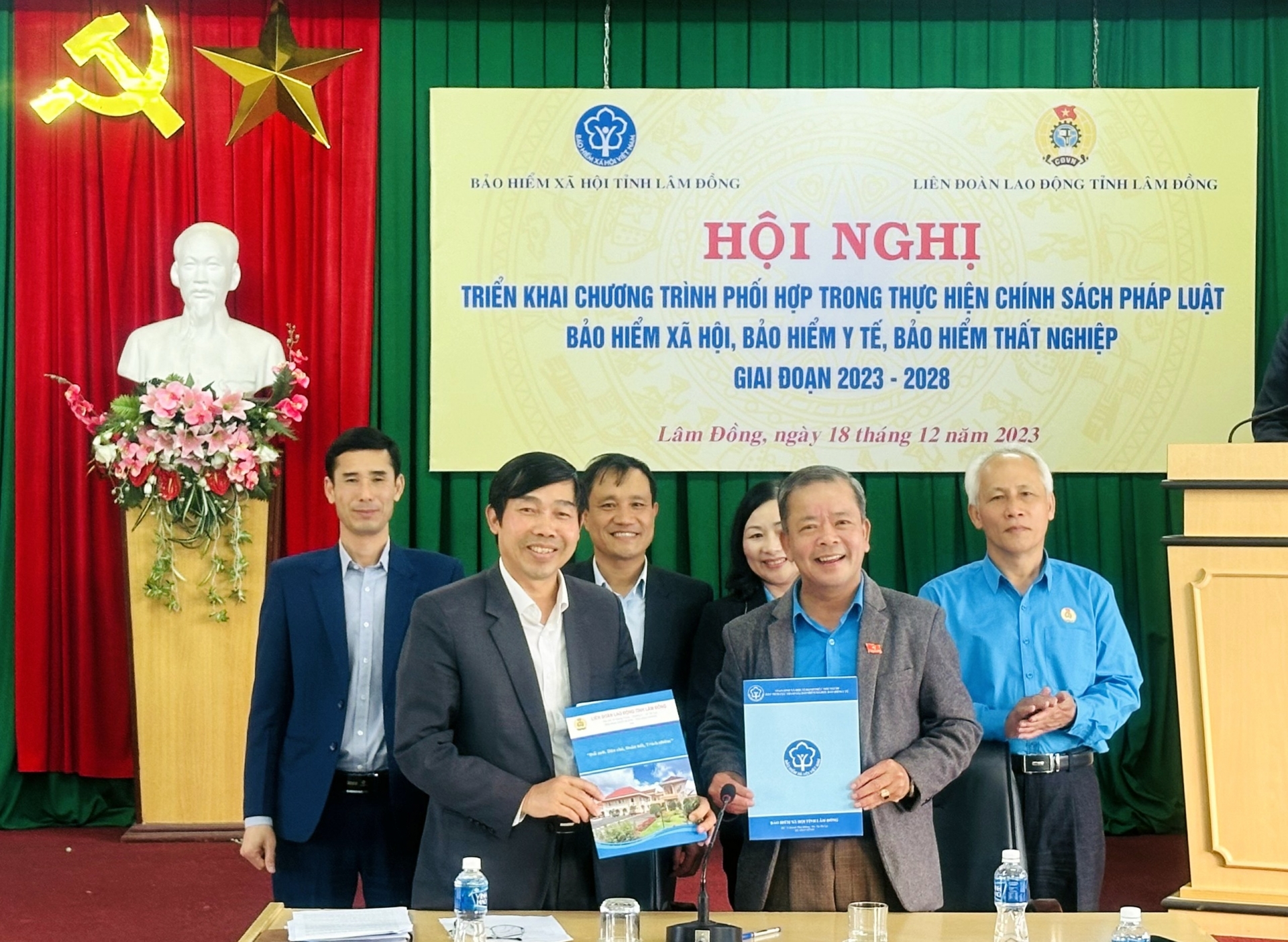 Ký kết phối hợp giữa Bảo hiểm xã hội Lâm Đồng và Liên đoàn Lao động tỉnh giai đoạn 2023-2028