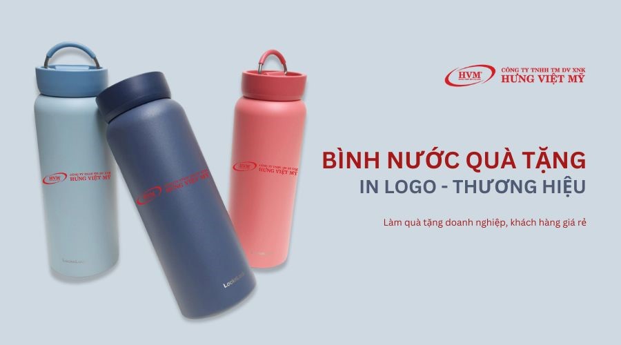 Bình nước in logo - Xu hướng quà tặng tết hiện nay