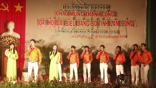 Mít tinh chào mừng thành công Đại hội Đại biểu Đảng bộ tỉnh Lâm Đồng lần thứ IX