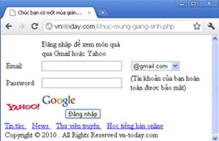 E-mail lừa đảo dịp Giáng sinh tái xuất