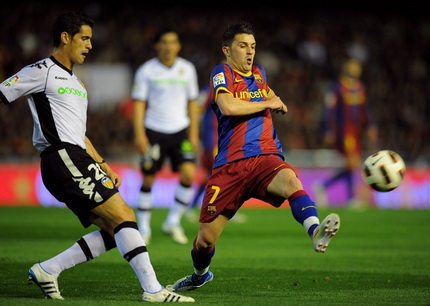Villa lại cho thấy anh không có duyên khi trở về Mestalla.