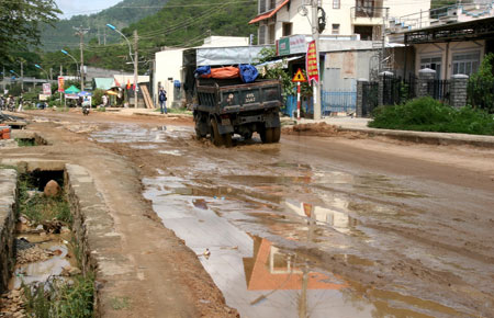 Đường trông như ruộng