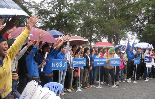 1000 sinh viên phố núi tham gia tuyên truyền văn hóa giao thông