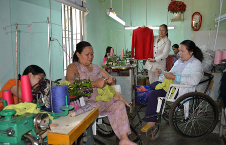Hiệu quả từ mô hình đào tạo nghề cho phụ nữ khuyết tật
